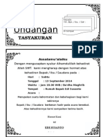 Surat Undangan Tasyakuran