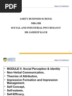 Amity Business School Mba HR Social and Industrial Psychology DR Jaideep Kaur