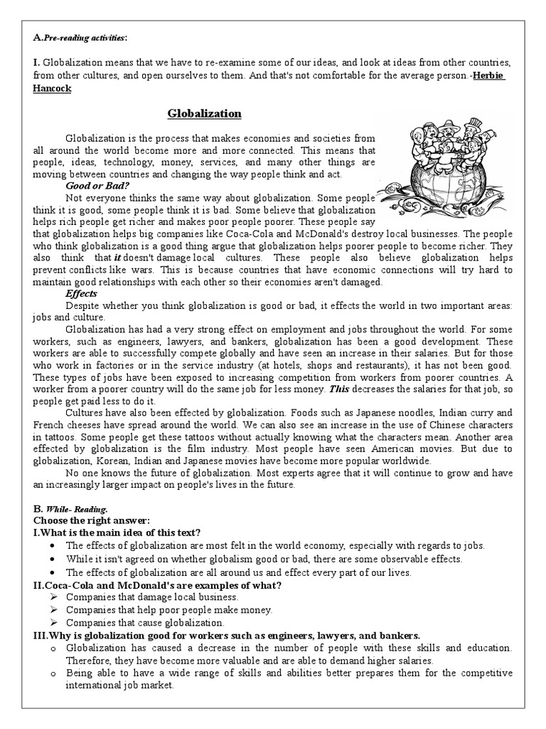 Globalization essay examples image
