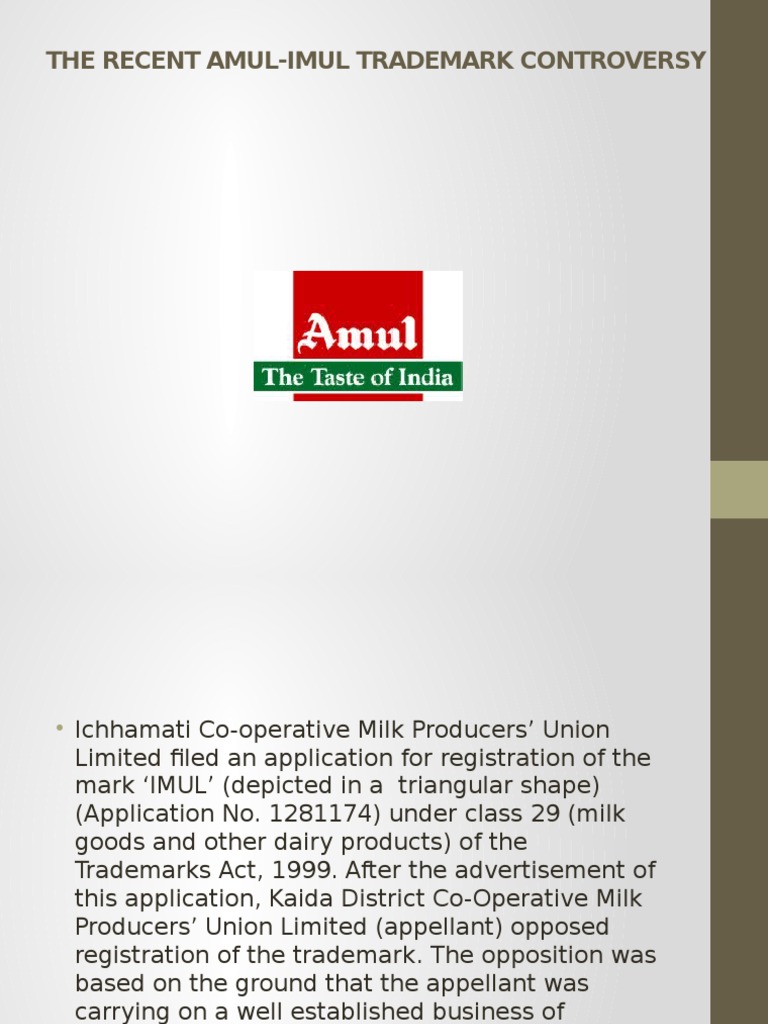 amul trademark case study pdf
