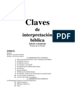 claves de interpretación biblica, para el alumno. 