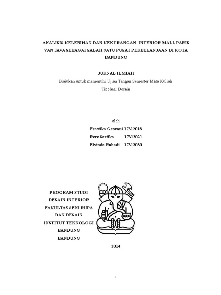 Analisis Interior Mall Paris Van Java | PDF