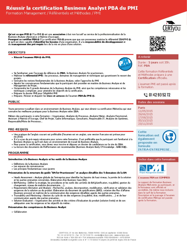 PMI-PBA Deutsche