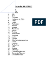 Lista de Rastreo de Biomagnetismo