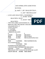 Comparative and Superlative Adjectives