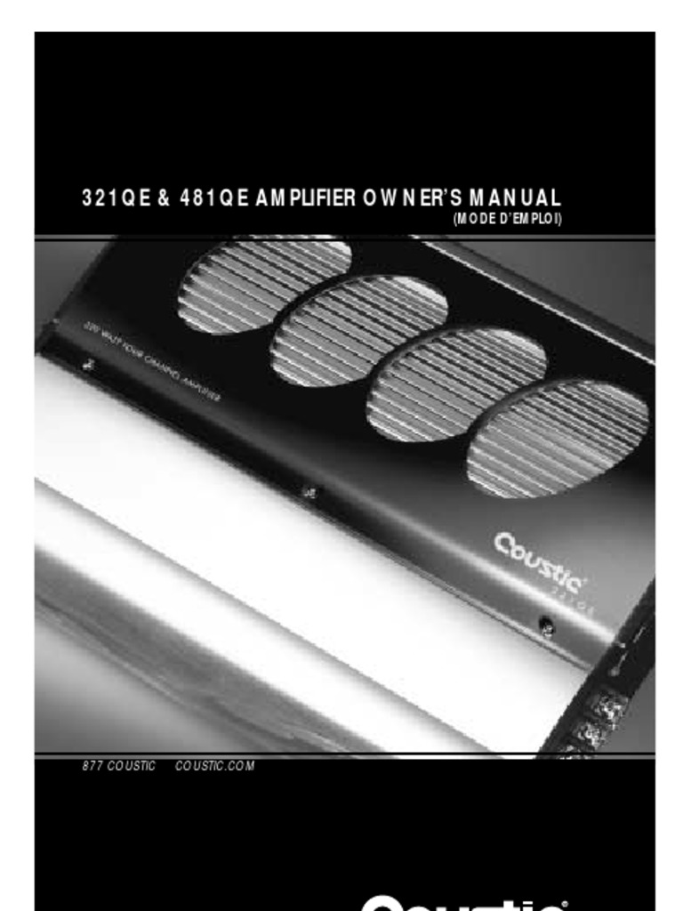 Coustic Amp Manual | PDF | Amplifier | Loudspeaker