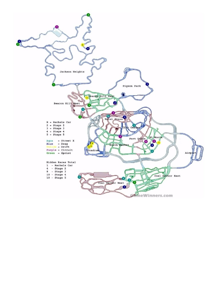 Peta Map Need For Speed Underground 2 | PDF