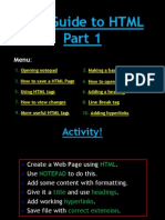 Guide to HTML Part1