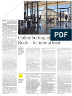 FT - Online Betting Sticks To de Rock For Now at Least P. 14