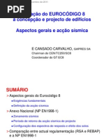 Aplicação Do Eurocodigo 8 a Concepção e Projecto de Edifícios