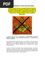 Manifesto Anti-Maçonaria by O BAR DO ALCIDES