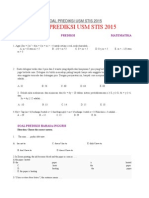 Soal Prediksi Usm Stis 2015