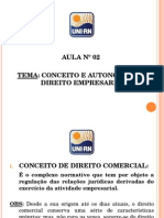 Aula #02 (Conceito e Autonomia Do Direito Empresarial)