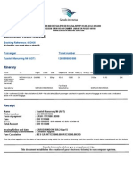 PT Garuda Indonesia E-Ticket Receipt for Jakarta to Medan Flight