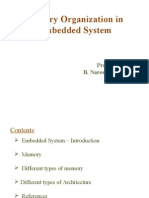 Memory Organization in Embedded System: Presenting by B. Naresh Kumar Reddy