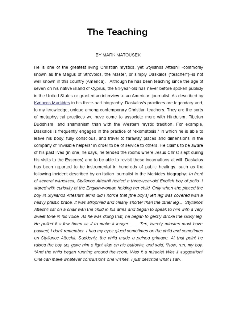 Daskalos | PDF | Social Science