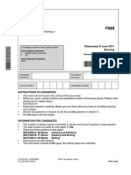 60444 Question Paper Unit f888 Listening Reading and Writing 2