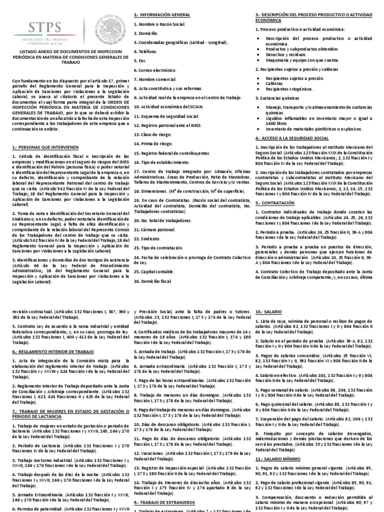 Anexo de Condiciones Generales de Trabajo | PDF | Derecho laboral | Salario