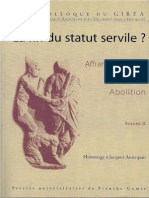 Plácido, La Théorie de L'égalité Des Êtres Humains Et L'évolution Des Formes de Dépendance