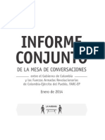 Informe Conjunto de La Mesa de Conversaciones. Desarrollo Agrario Integral y Participación Política