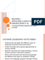 WAJ3031: English Language Proficiency Ii: Coursework Briefing and Guide