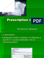 Prescription Writing