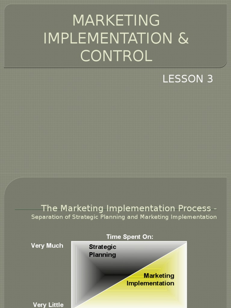 Marketing Implementation and Control Guide | PDF | Strategic Planning ...