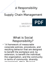 Social Responsibility in Supply Chain Management: Naveen Kumar 11-MEU-067