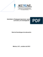 Publicacion Identidad y Pedagogia Ignaciana Octubre 2012