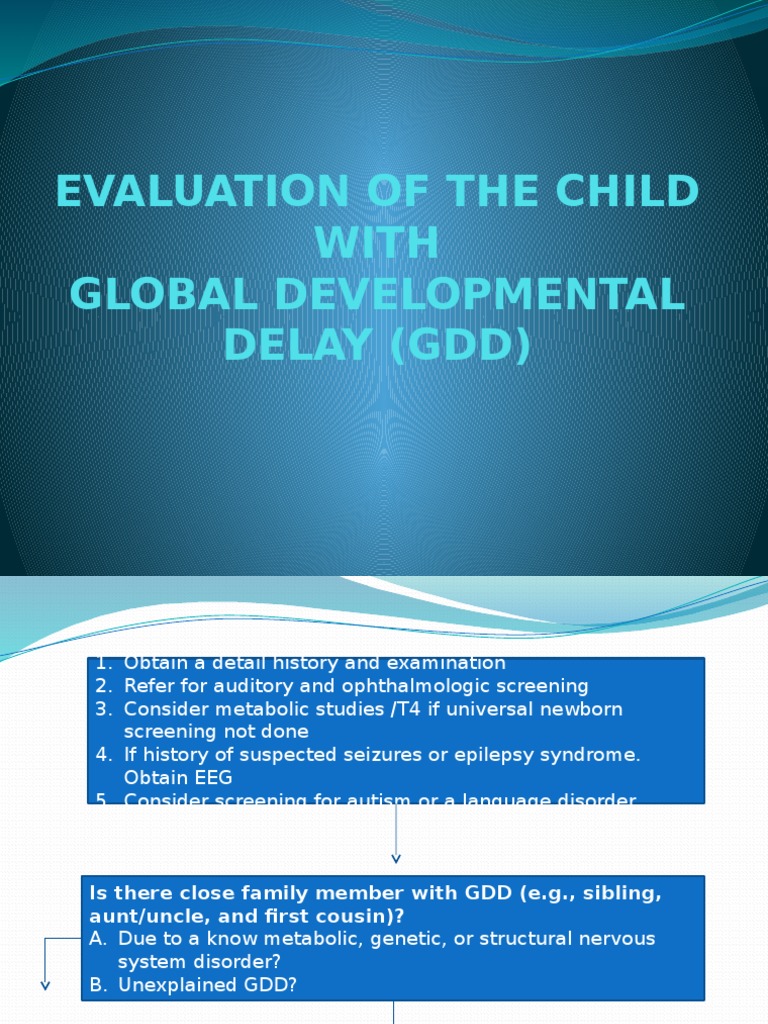 GDD Evaluation: Steps & Tests Guide | PDF | Wellness