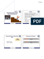 Lecture 2: Methods For Describing Data Through Numerical Measures