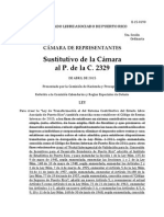 Sustitutivo al Proyecto de la Cámara 2329 Ref Contributiva (IVA)