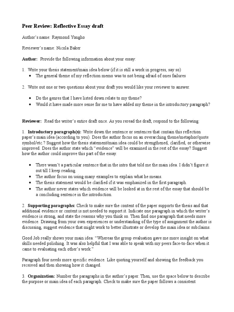 reflective essay on technology