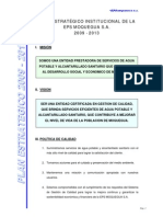 Plan Estratégico Institucional de La Eps Moquegua S.A. 2009 - 2013