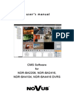 User's Manual: CMS Software For NDR-BA2208, NDR-BA2416, NDR-BA4104, NDR-BA4416 DVRS