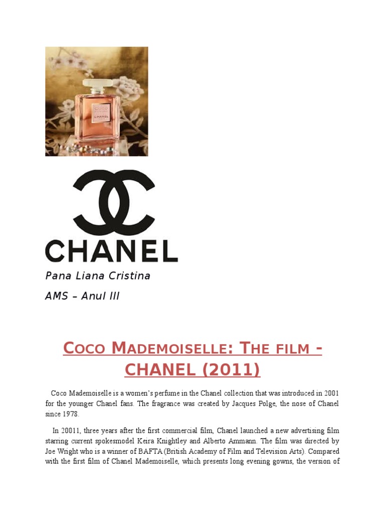 Coco Chanel Mademoiselle - The Film Chanel, PDF, Advertising