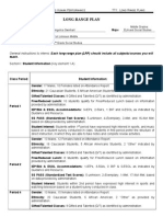 Long-Range Plan: General Instructions To Interns: Each Long-Range Plan (LRP) Should Include All Subjects/courses You Will