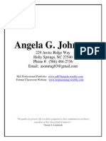 Resume For Angela Johnson