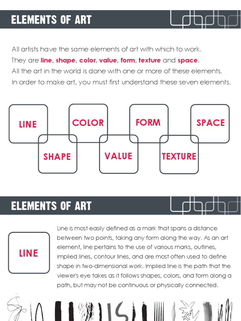 Elements of Art PDF PDF Color Shape