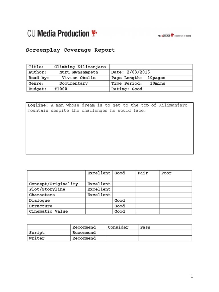 Script Report Form-2 | PDF