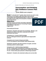 Guidance Lesson Plan On Drinking Consumption and Drinking Irresponsibly