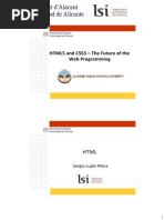 HTML5 and CSS3 - The Future of The Web Programming: Sergio Luján Mora