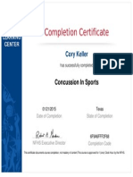 cory certification concussion