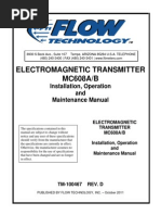 Flow Technology TM Mc608 Magnetic Flow Transmitter