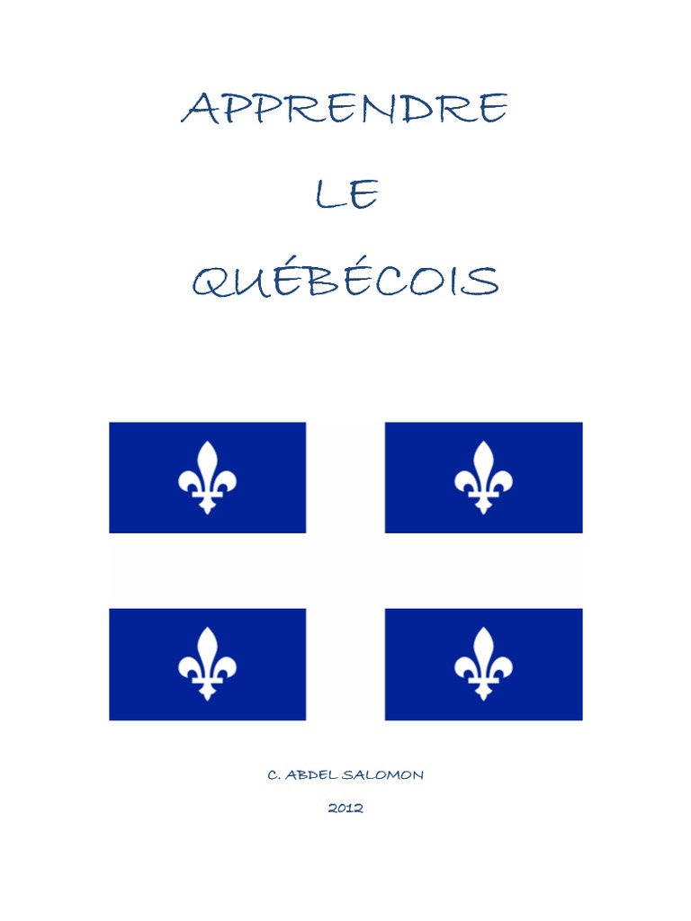 Apprendre Le Quebecois Pdf