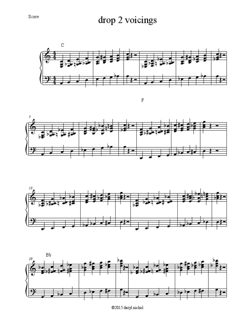 Drop 2 Voicings