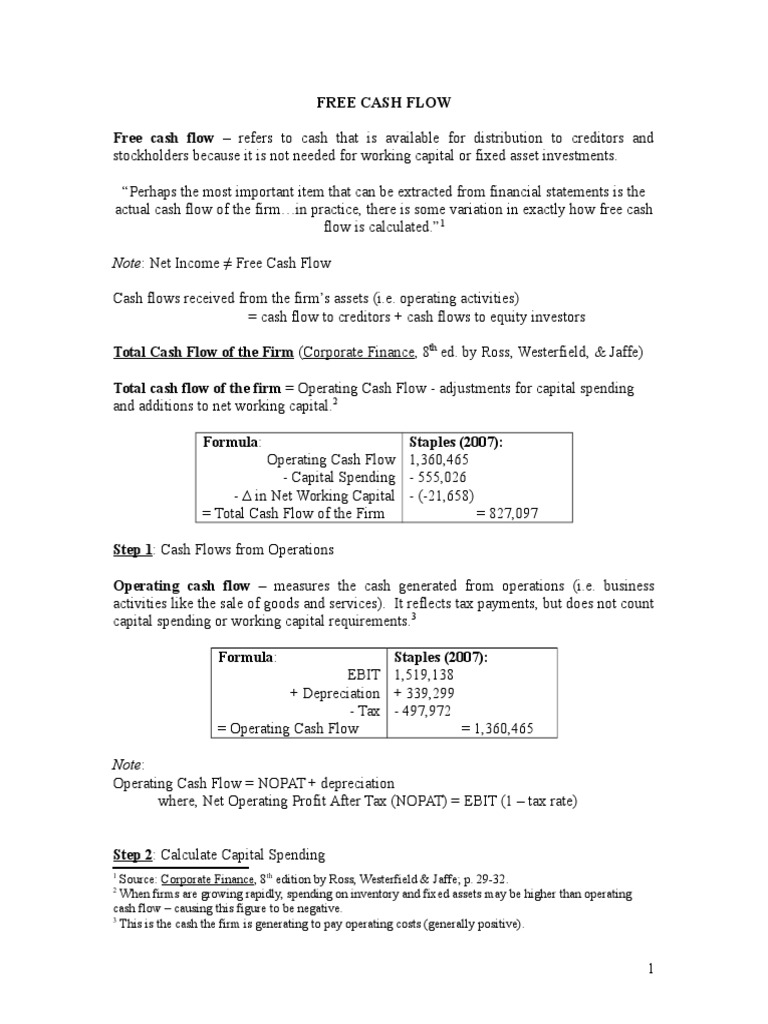 3 - FCF Calculation | PDF