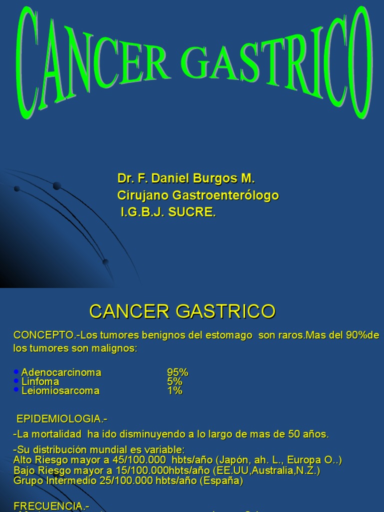 Cancer Gastrico Pdf Cáncer Estómago