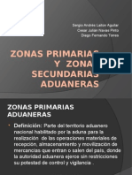 Zonas Primarias y Zonas Secundarias Aduaneras