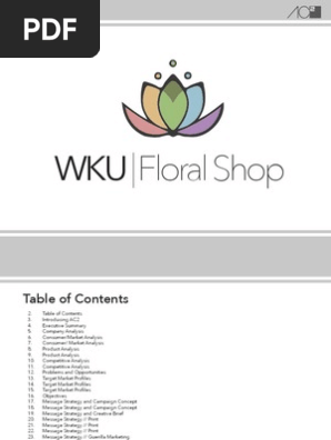 Official Plans Book Floral Shop